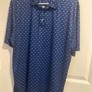 ProTour Mens Sz L Golf Cool Play  Short sleeve Blue Polo Shirt